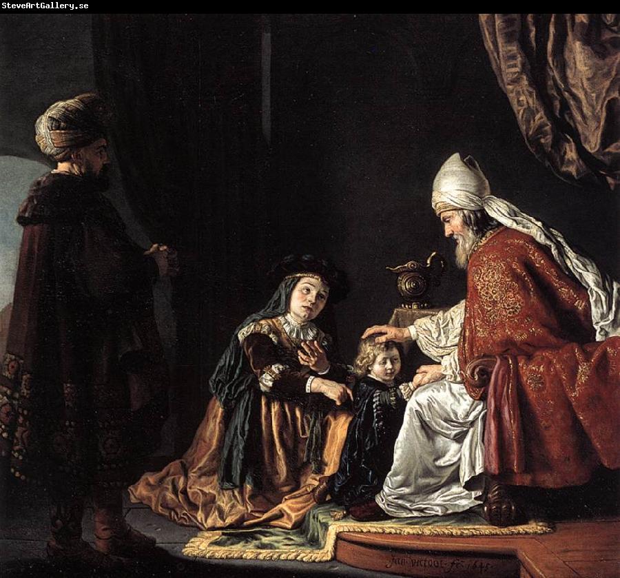 VICTORS, Jan Hannah Giving Her Son Samuel to the Priest ar